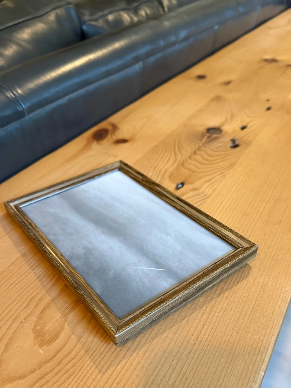 Vintage Small Faux Wood Picture Frame